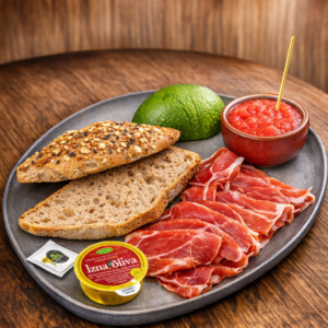 tostadas con jamon y tomate